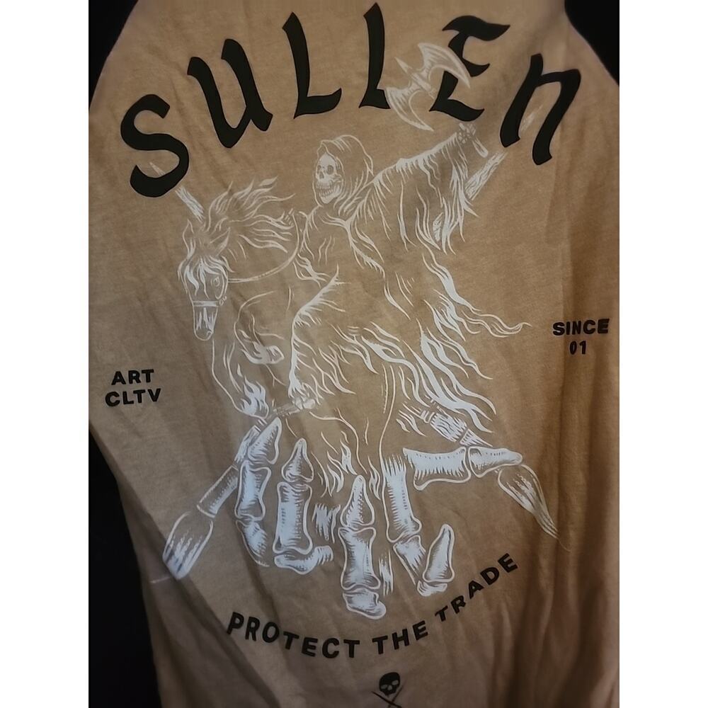 Sullen Art‎ Collective Premium Defenders Raglan Black Tattoo T-Shirt Small A119